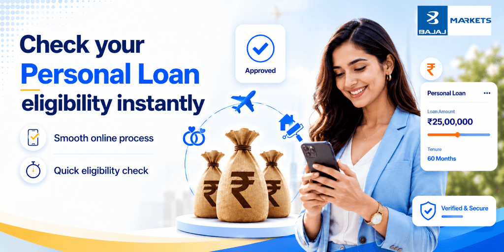 Bajaj Markets Personal Loan Eligibility Banner